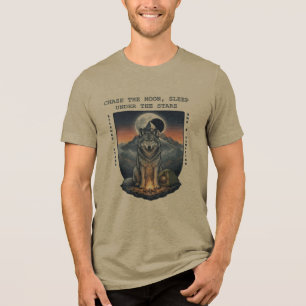 Camiseta Triblenda El Guardián Nocturno: Personaliza Lobo Medianoche