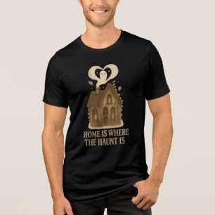 Camiseta Triblenda El Hogar Es Donde La Tía Es El Arte De Halloween.