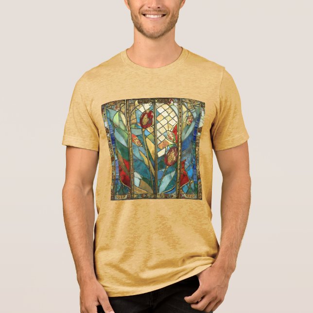 Camiseta Triblenda El Jefe Rojo de Vidrio Manchado atiende al amanece (Anverso)