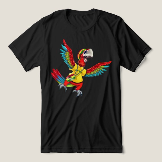 Camiseta Triblenda El loro de la historia de Jackstone Dibs (Diseño delantero )