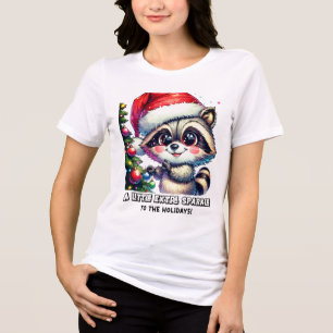 Camiseta Triblenda El mapache festivo difunde alegría festiva