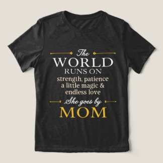 Camiseta Triblenda El Mundo Funciona Con Amor Ella Se Llama Mamá Carb