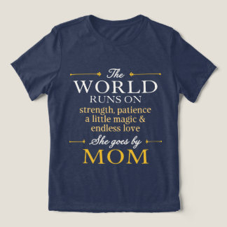 Camiseta Triblenda El Mundo Funciona Con Amor Ella Se Llama Mamá Navy