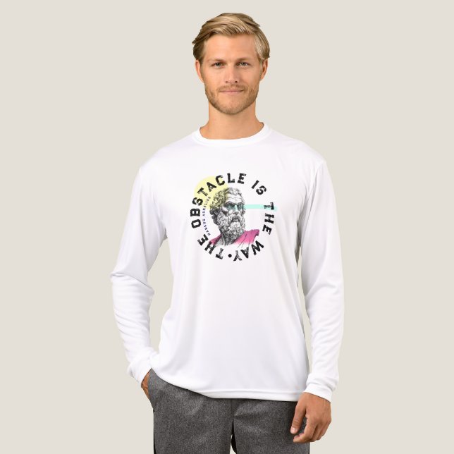 Camiseta Triblenda El Obstáculo Es El Camino - Cita De Marcus Aureliu (Anverso Completo)
