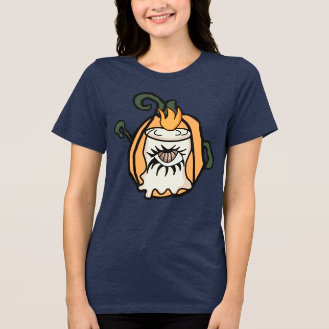 Camiseta Triblenda El ojo espeluznante de la calabaza de una madera r (Anverso)