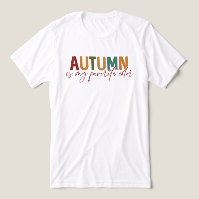 Camiseta Triblenda El otoño es mi color favorito (Diseño delantero )