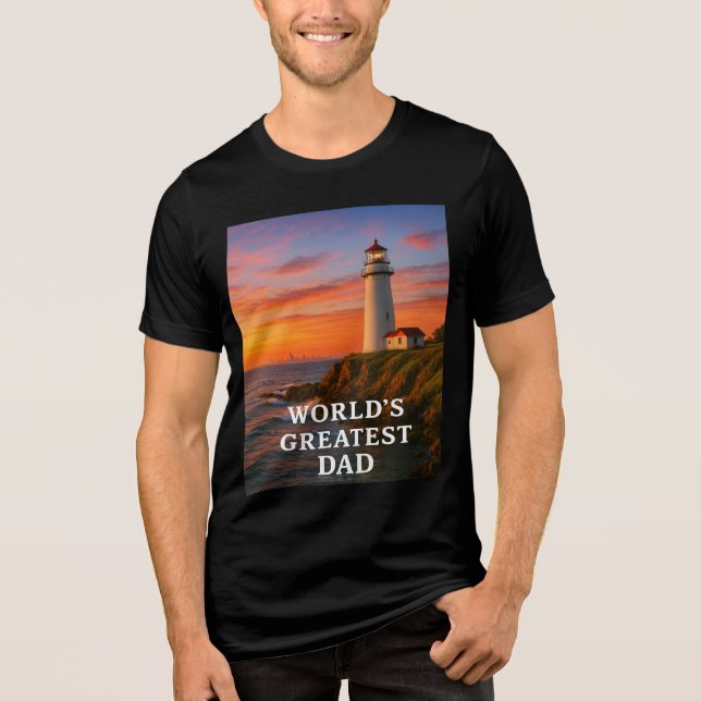 Camiseta Triblenda El papá más grande del mundo - Lighthouse Edition (Anverso)