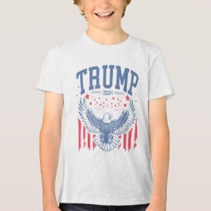 Camiseta Triblenda El presidente del águila calva, Trump, toma a Amer