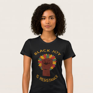 Camiseta Triblenda El Puño de la Alegría Negra es Resistencia 