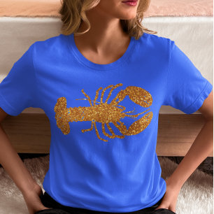 Camiseta Triblenda El Purpurina Lobster Gold mira la playa de verano