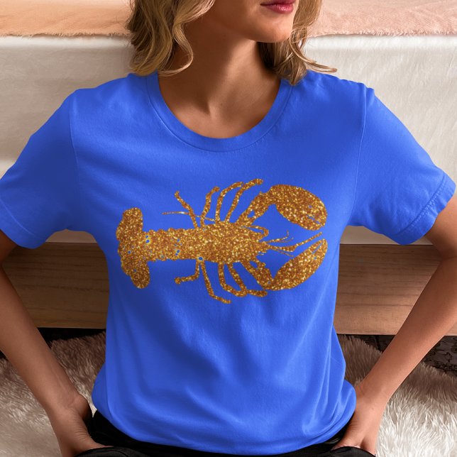 Camiseta Triblenda El Purpurina Lobster Gold mira la playa de verano (Subido por el creador)