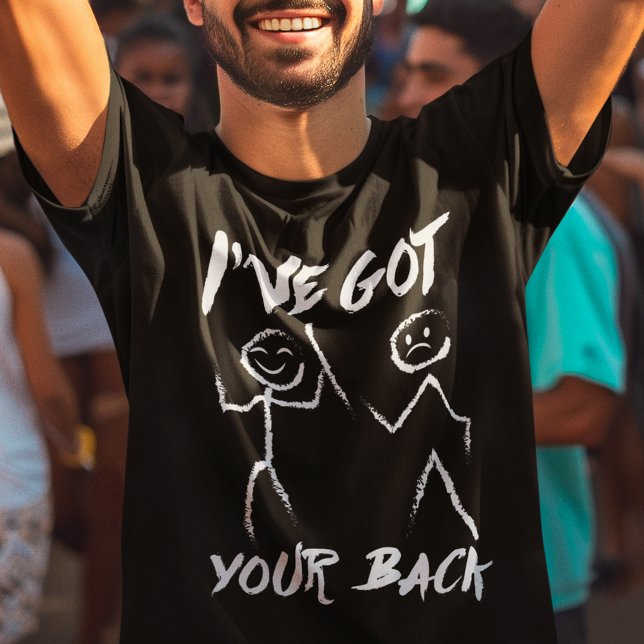 Camiseta Triblenda El Quiropráctico Obtuvo Su Ajuste De Espina Traser (Got Your Back Chiropractor Gag Mens Black T-Shirt)