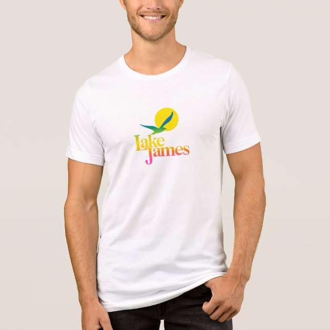 Camiseta Triblenda El retro masculino del lago James vibra la camiset (Anverso)