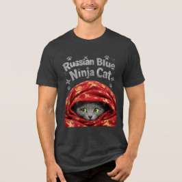 Camiseta Triblenda El sigiloso y amiláceo: Gato Ninja Azul Ruso