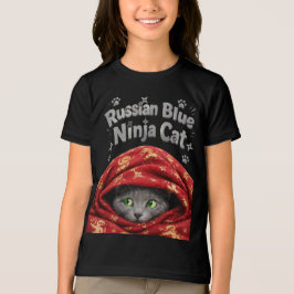 Camiseta Triblenda El sigiloso y amiláceo: Gato Ninja Azul Ruso