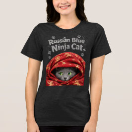 Camiseta Triblenda El sigiloso y amiláceo: Gato Ninja Azul Ruso
