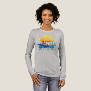 Camiseta Triblenda El surfista cabalga la ola (1)   Mujeres Manga Lar