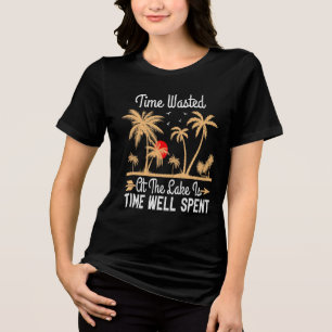 Camiseta Triblenda El tiempo en el lago significa surfear al atardece