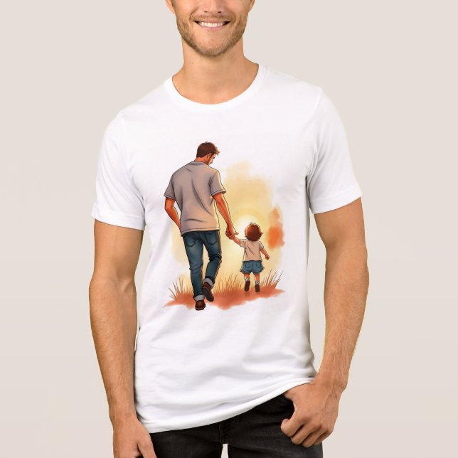 Camiseta Triblenda El viaje al atardecer de un padre y un niño (Anverso)