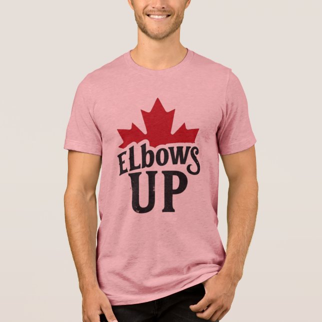 Camiseta Triblenda Elbows Up - Espíritu canadiense audaz (Anverso)