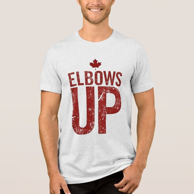 Camiseta Triblenda Elbows Up - Stand Strand for Canada (Anverso)