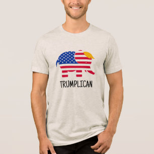 Camiseta Triblenda Elección Trump 2024 Novedad de Trumplican