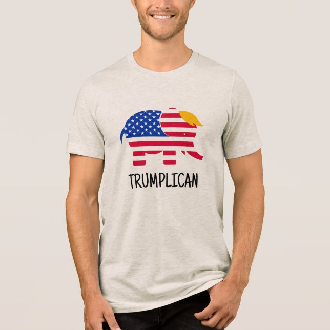 Camiseta Triblenda Elección Trump 2024 Novedad de Trumplican (Anverso)