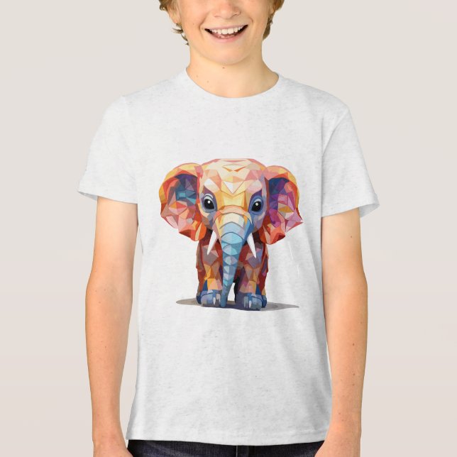Camiseta Triblenda Elefante bebé (Anverso)