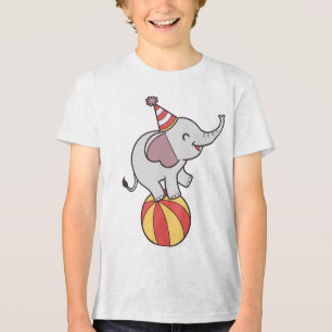 Camiseta Triblenda Elefante de Circo Cuto en la bola - Fiesta de cump