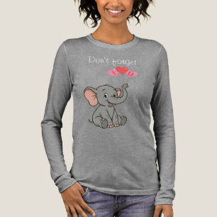 Camiseta Triblenda Elefante lindo día de San Valentín