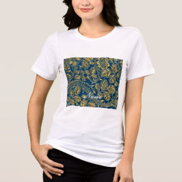 Camiseta Triblenda Elegancia azul dorado