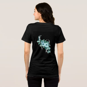 Camiseta Triblenda Elegancia botánica Monograma B - Arte floral