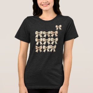 Camiseta Triblenda Elegancia pastoral vintage Cinta de otoño cálido y
