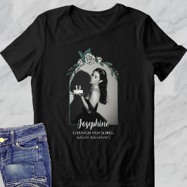 Camiseta Triblenda Elegant Black & White Arch Photo 2026 Graduation