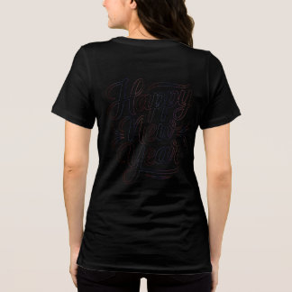 Camiseta Triblenda Elegant Calligraphy Happy New Year Graphic