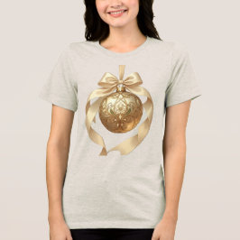 Camiseta Triblenda Elegant Christmas Ornament Beige and Brown
