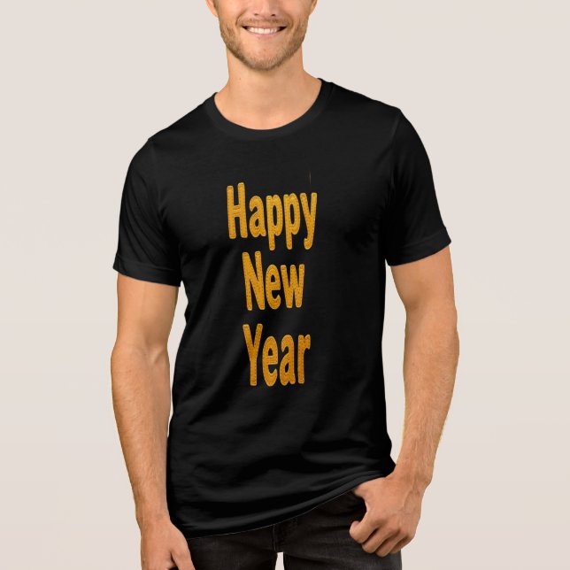 Camiseta Triblenda Elegant Gold Stitched Typography Classy Party (Anverso)