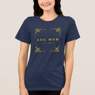 Camiseta Triblenda Elegante árbol de tres mezclas de la marina para o