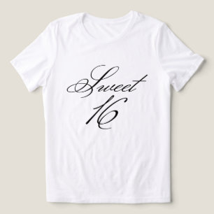 Camiseta Triblenda Elegante Caligrafía Clásica Cumpleaños Dulces 16