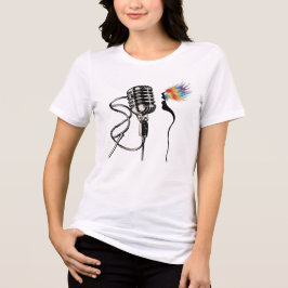 Camiseta Triblenda Elegante cantante de silueta