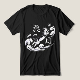 Camiseta Triblenda Elegante Gato Ukiyo-e Fútbol para Amantes del Arte