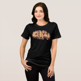 Camiseta Triblenda Elegante Graffiti Chill Brown como un chocolate