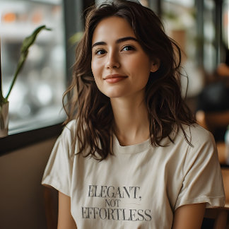 Camiseta Triblenda Elegante, No Lujo Silencioso Sin Esfuerzo Motivaci