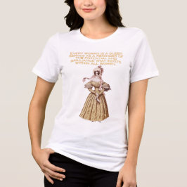 Camiseta Triblenda Elegante Vestido Vintage Cita Inspiradora Camiseta