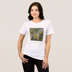 Camiseta Triblenda Elegantes floraciones orquídeas   Floral inspirado