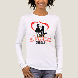 Camiseta Triblenda Elegir amor siempre - Bella y lienzo para mujeres 