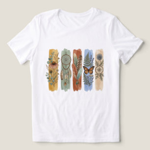 Camiseta Triblenda Elementos de la Naturaleza Boho Acuarela Estética 
