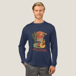 Camiseta Triblenda Elevado en el campo - Diseño occidental rústico