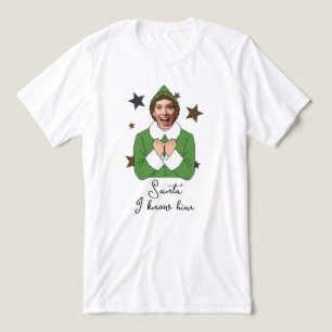 Camiseta Triblenda Elf Face Design with Sparkling Stars