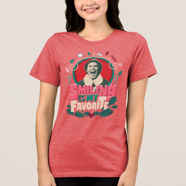 Camiseta Triblenda Elf - Smiling is My Favorite (Anverso)